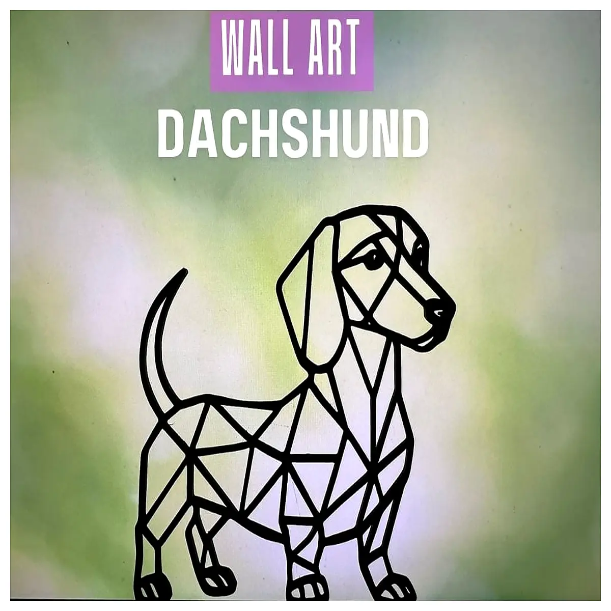 geometric dachshund wall art print modern minimalist dog poster home decor