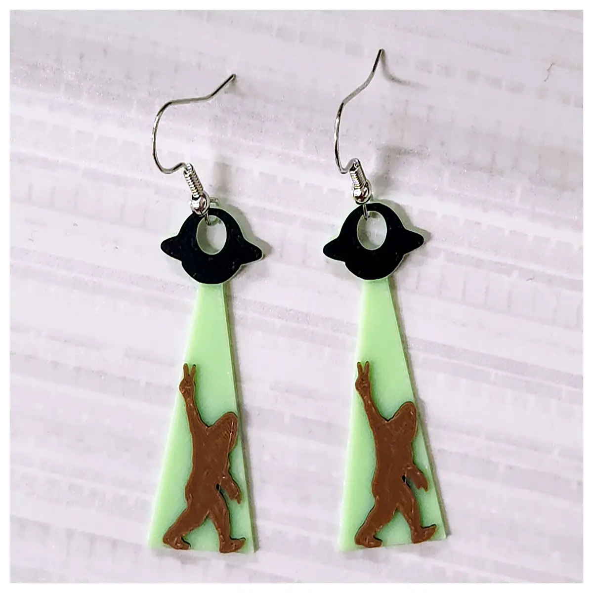 abduction earrings alien cryptozoology jewelry gothic punk studs
