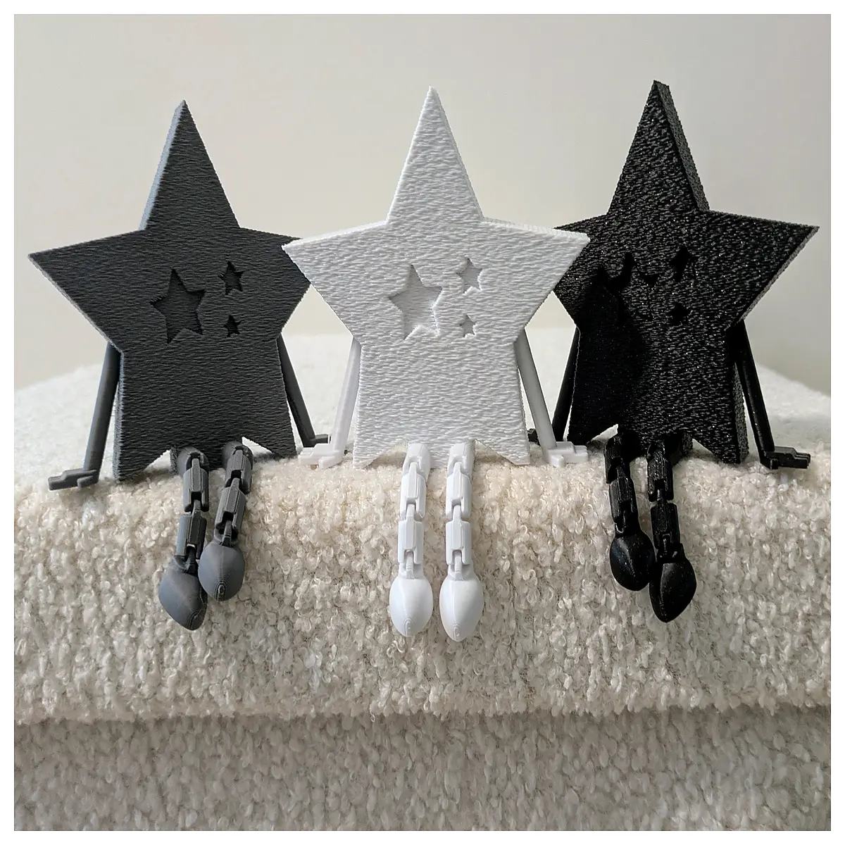 Rotating Joint Star Shelf Decor Display Model Hanging Star Ornament Space Decoration Gift Idea