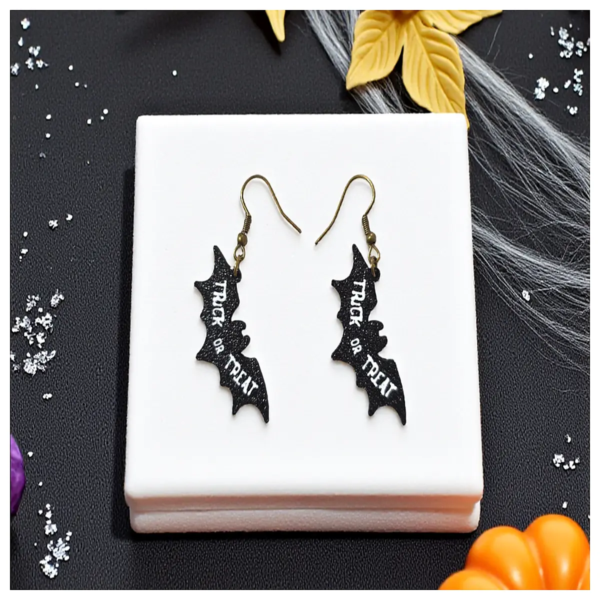spooky halloween earrings for women gothic punk candy corn studs spooky season jewelry