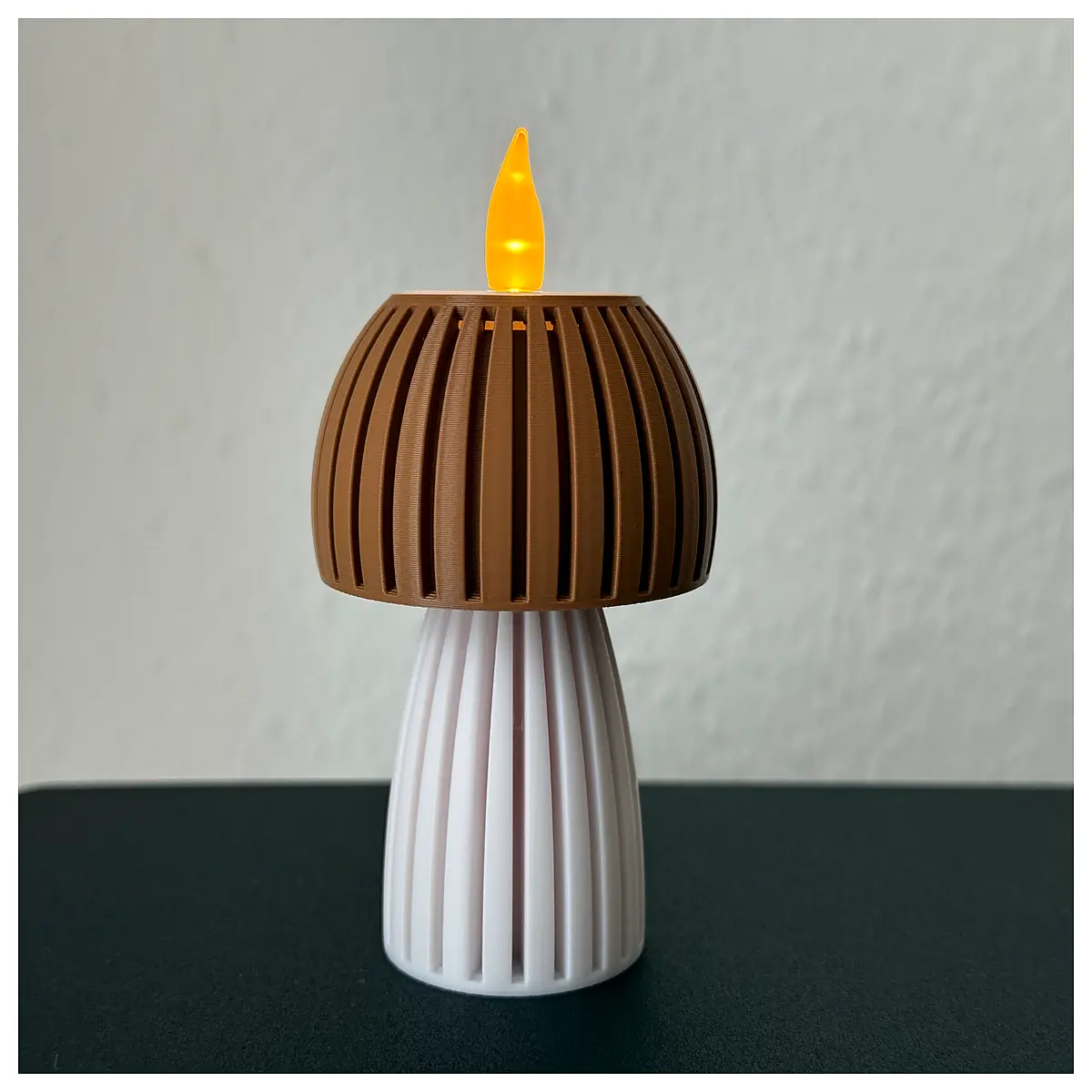 Mushroom Tea 8cm Tall Creative Home Decor Candle Holder Decorative Accent Gift Idea