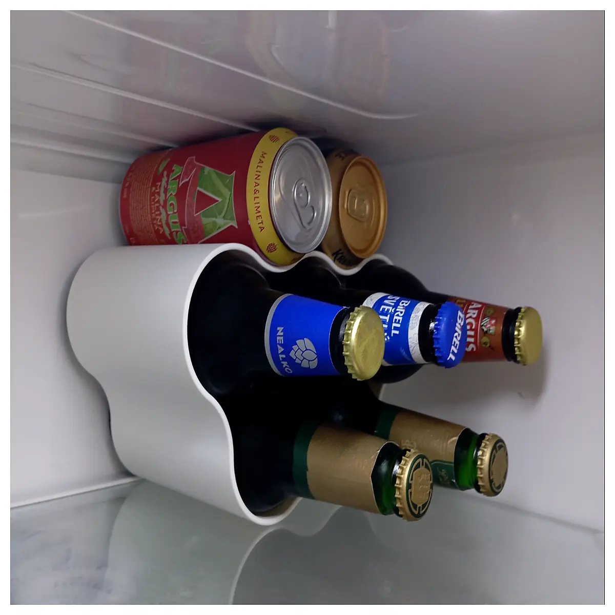 Refrigerator Bottle Organizer Beer Bottle Holder Ice Bucket Easy Install Quick Access for Beer Lovers