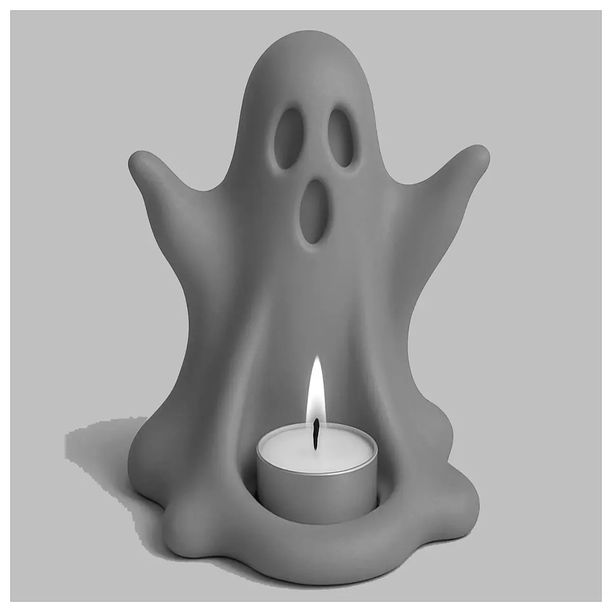 Halloween Small Ghost Candle Holder Horror Decoration Party Accessory Creative Ghost Candle Stand Festival Gift