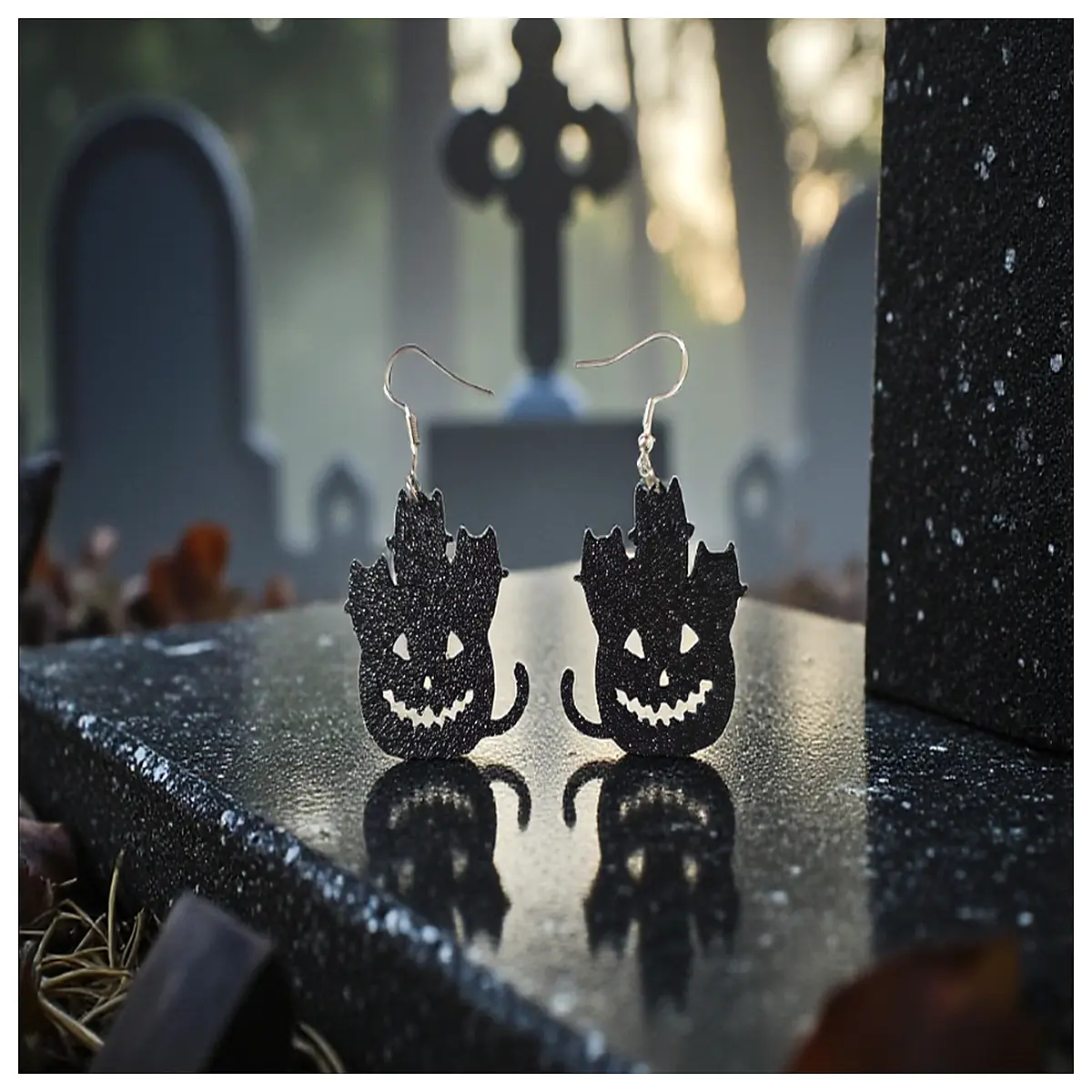 Ghost Cat Earrings Cute Jack o Lantern Ghost Cat Earrings Wedding Party Accessories