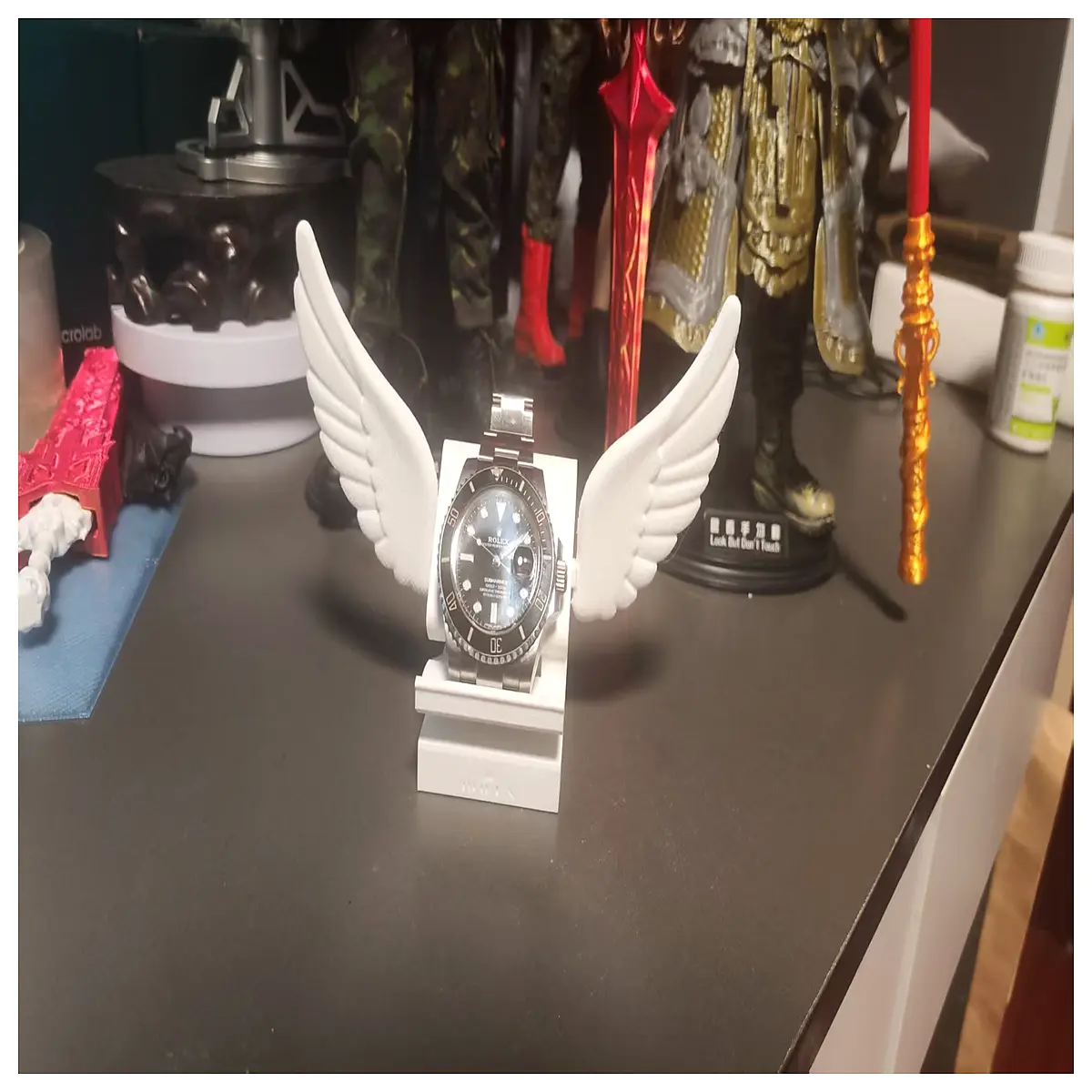 minimalist watch angel wings organizer for men women desk jewelry storage box