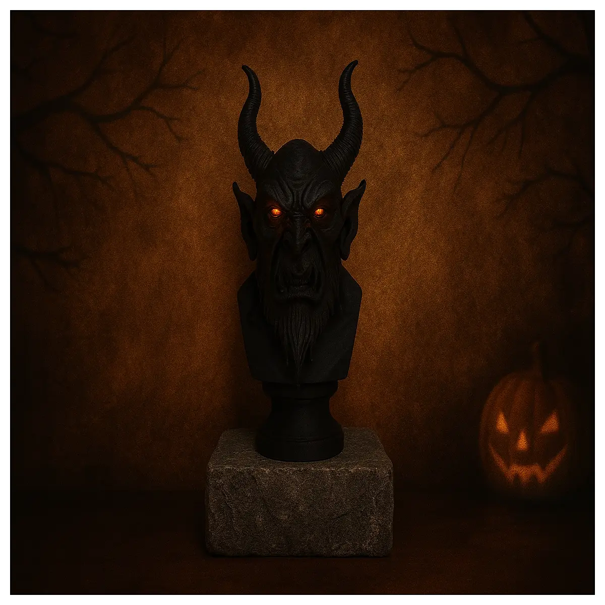 halloween krampus shadow figure collectible scary home decor prop