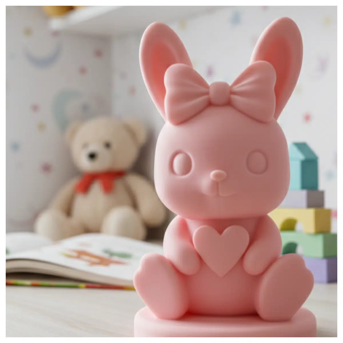 Cute Rabbit Decoration Kids Room Wall Stickers Cartoon Wallpaper Bedroom Decor Creative Home Accessories