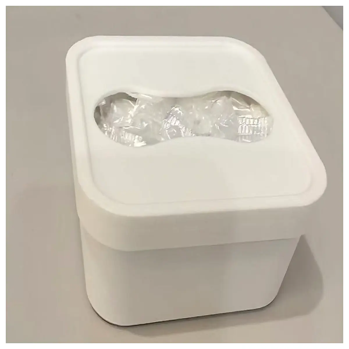 disposable shower cap holder bathroom organizer wall mounted plastic storage box for hotel amenities and travel toiletries