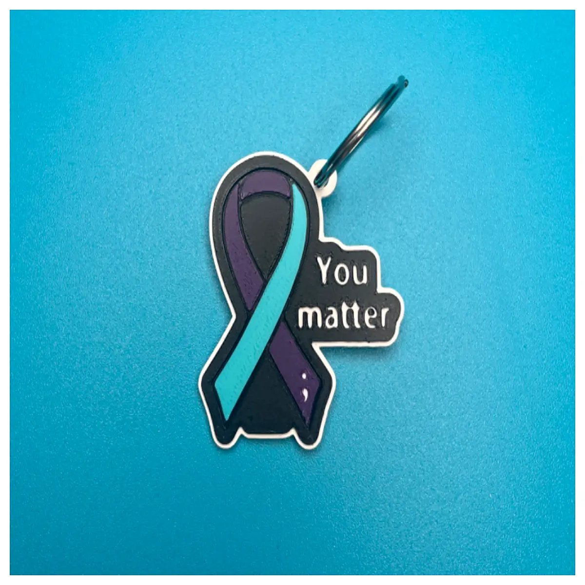 Suicide Prevention Keychain Mental Health Reminder Stop Self Harm Safety Emergency Assistance Wellness Accessory