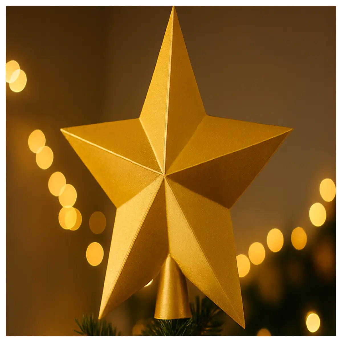 Christmas Tree Topper Star 250mm with Base Hole Star Decoration Festive Christmas Gift Ornament
