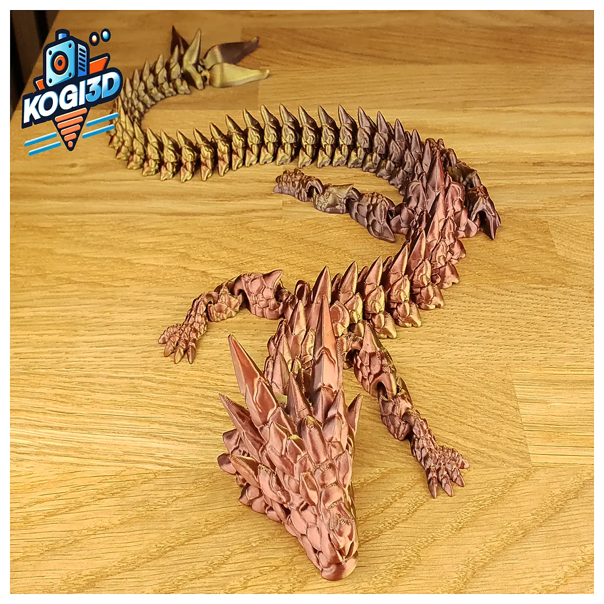Print Fully Articulated Joint Dragon Model Realistic Dragon Skeleton Joint Model DIY Printing Collectible Toy Kids Educational Toy