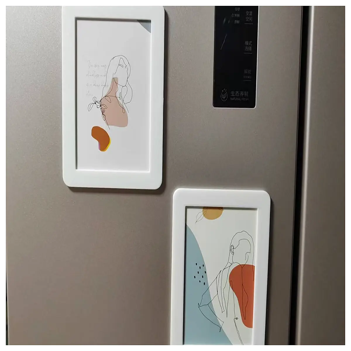 minimalist magnetic photo frame 6 inch wall mount for modern home decor