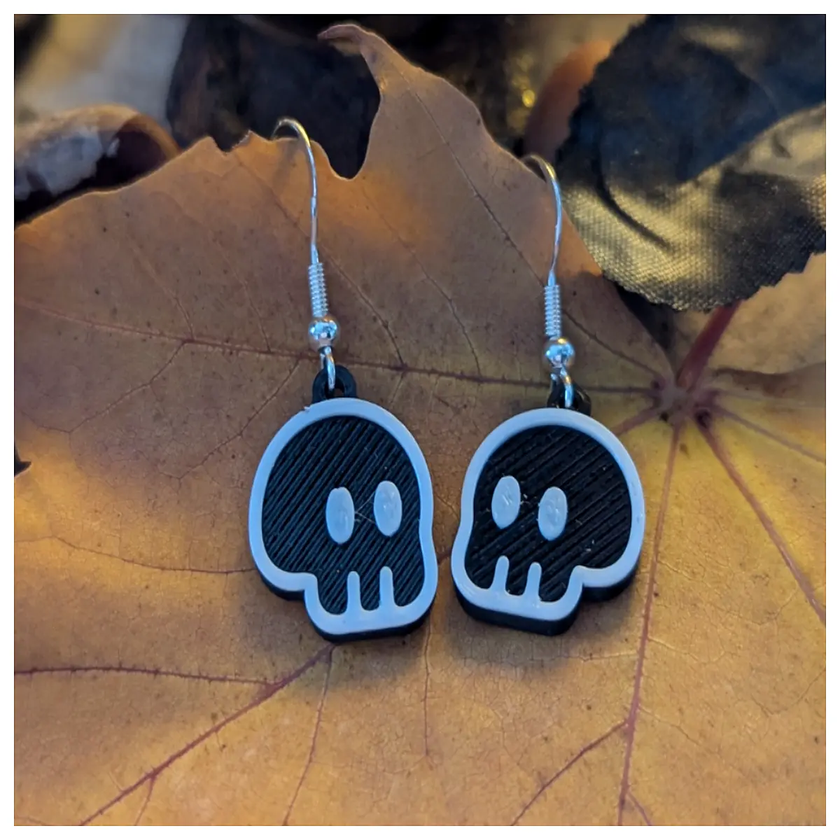 gothic silver skull earrings for women punk rock goth jewelry