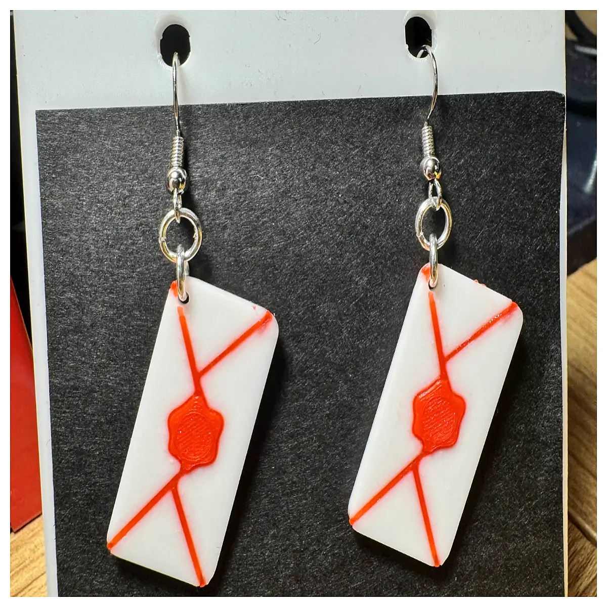 Fire Seal Envelope Earring Women s Style Vintage Stamp Earrings Romantic Sentiment Elegant Accessories Jewelry Fashion Accessory