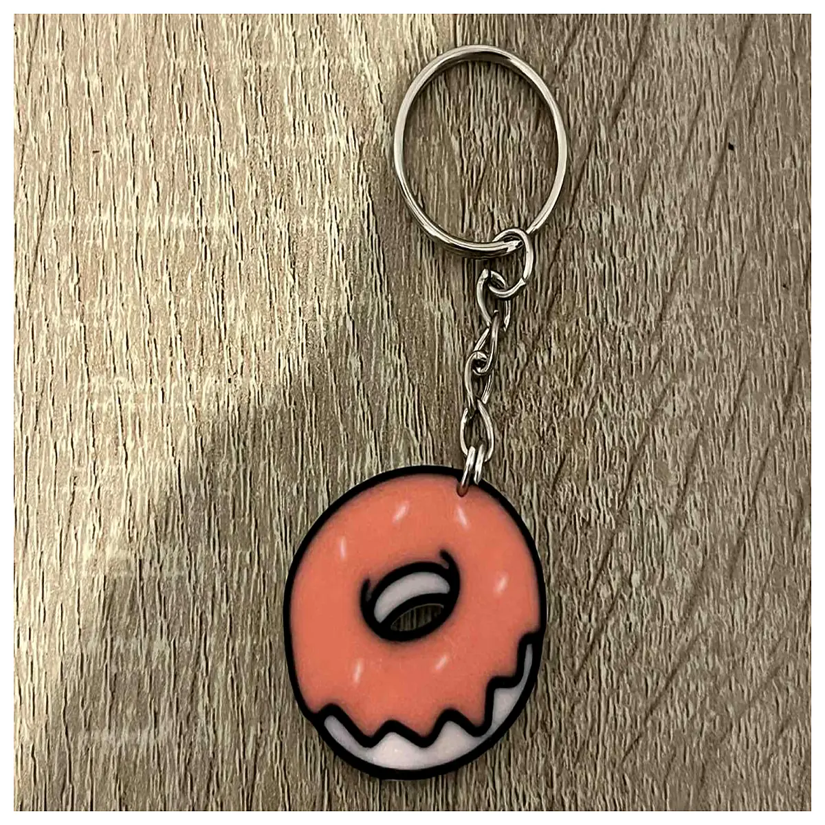 Cute Donut Keychain Dessert Accessory Snack Gift Sweet Treat Decoration for Fans