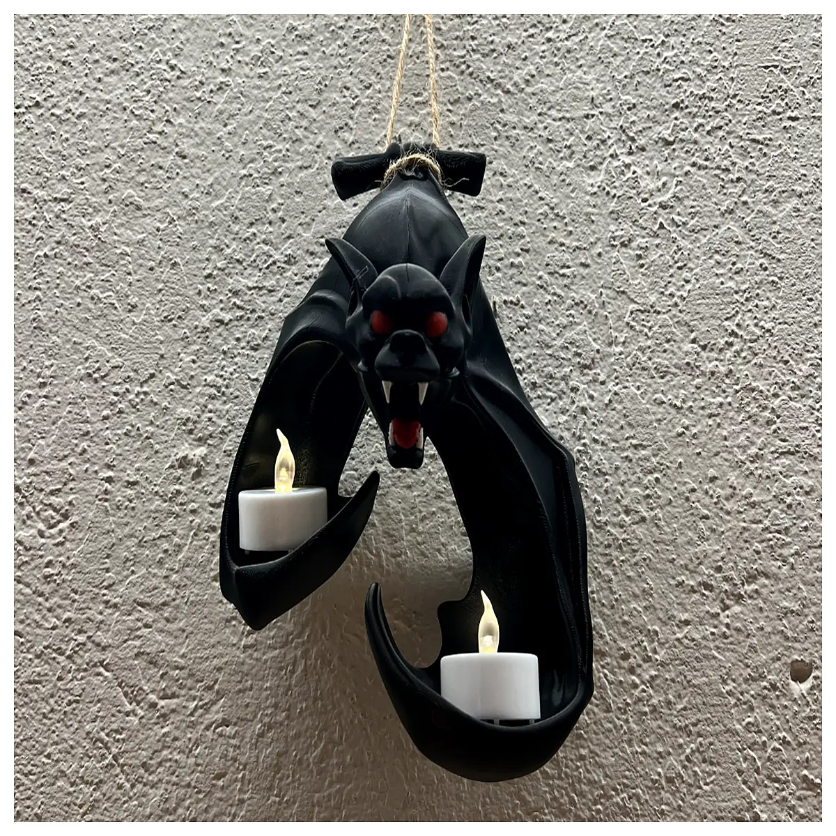 gothic hanging gargoyle candle holder for home decor spooky witchy altar piece dark academia wall sconce vintage fantasy room accessory