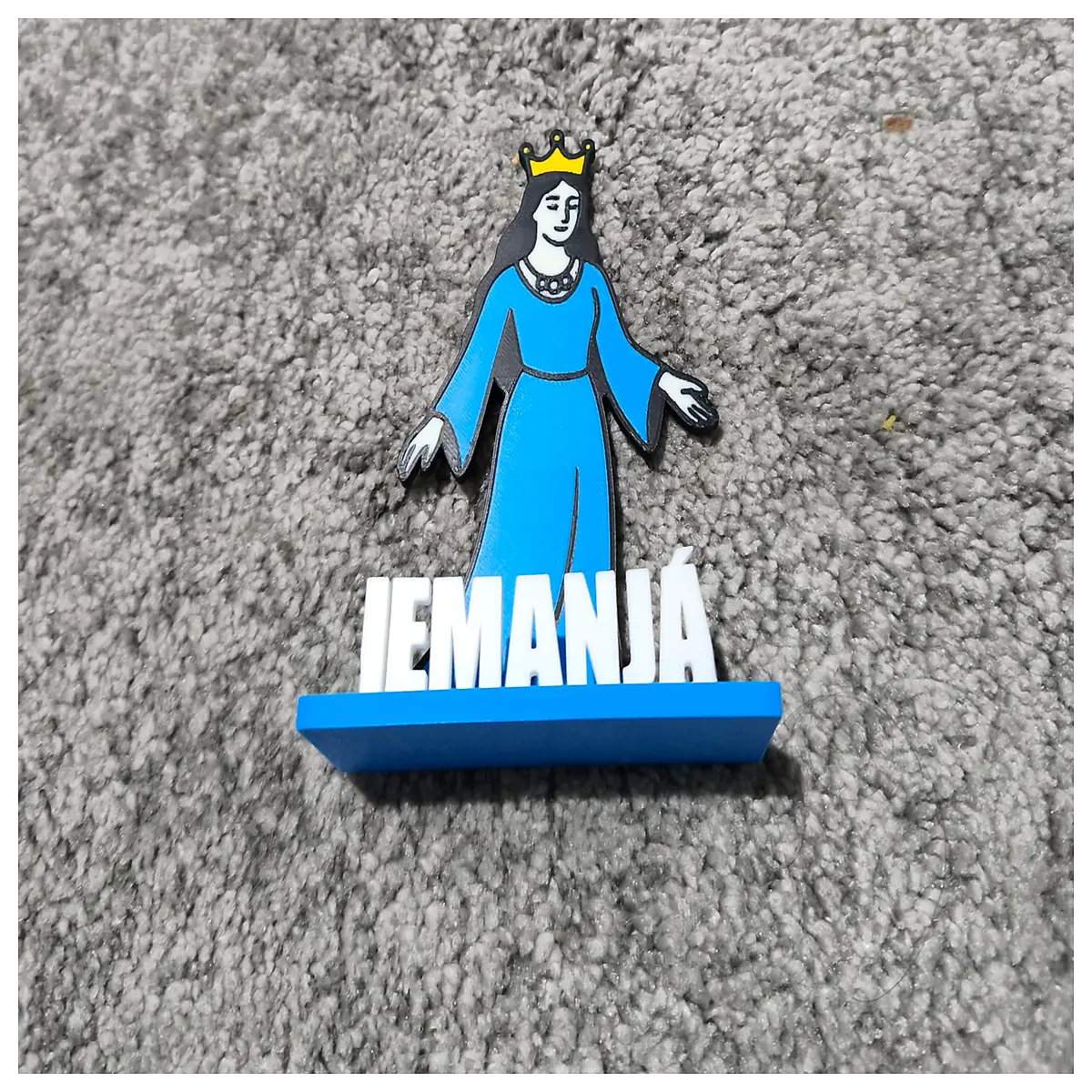 Iemanj Goddess Image Ocean Protector Ritual Offerings Sea Deity Decoration Religious Statue Meditation Prayer