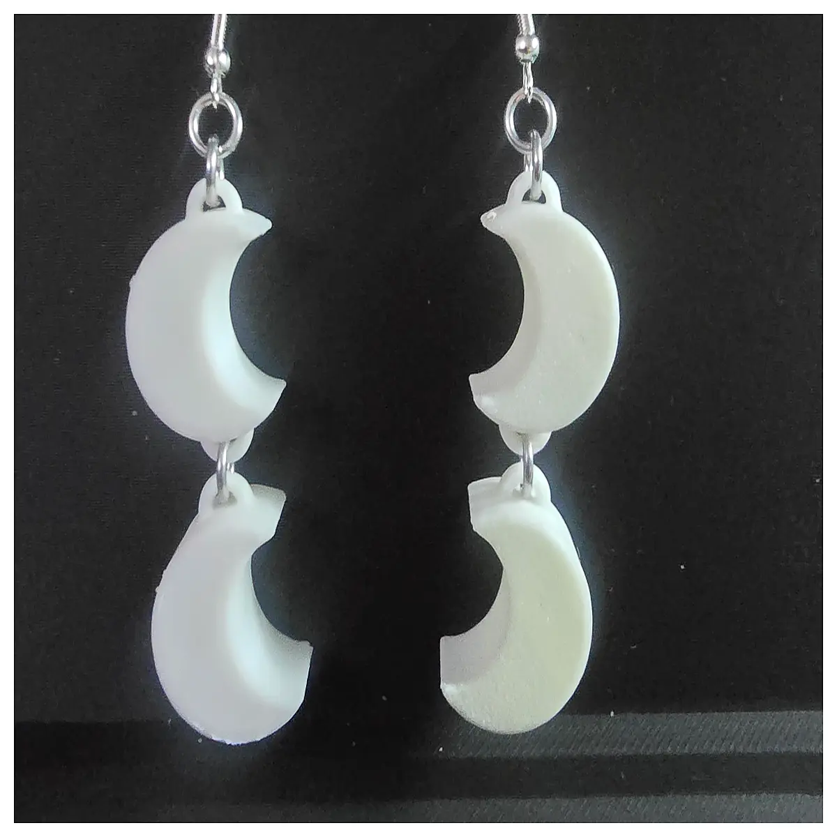 silver moon phase dangle earrings for women jewelry boho night sky gift