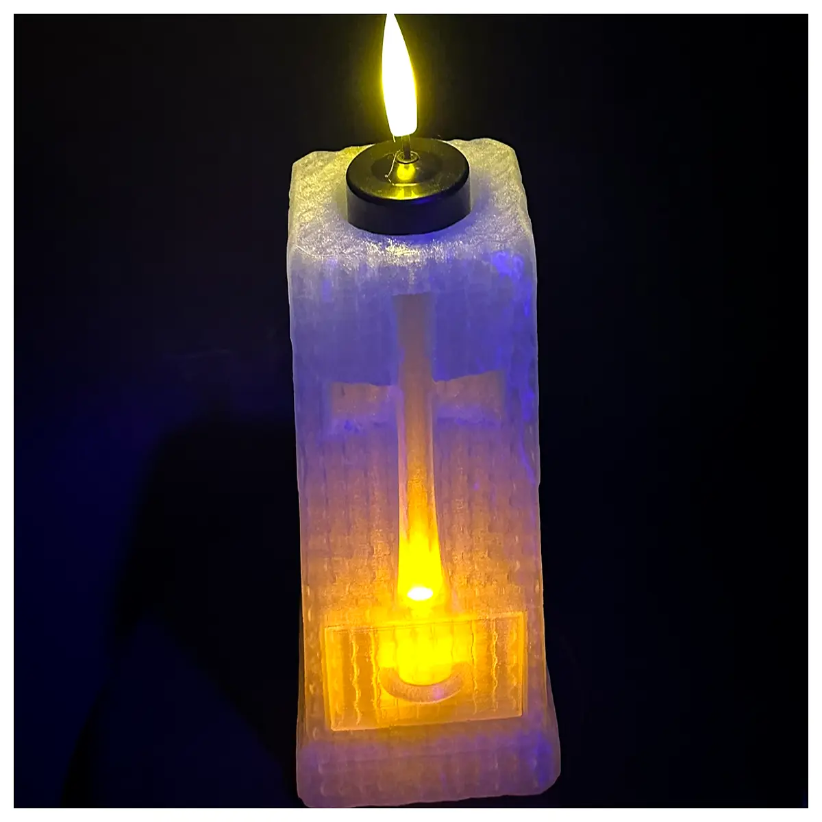 cross memorial candle holder for funeral home religious sympathy gift church altar decor christian cross candlestick for remembrance