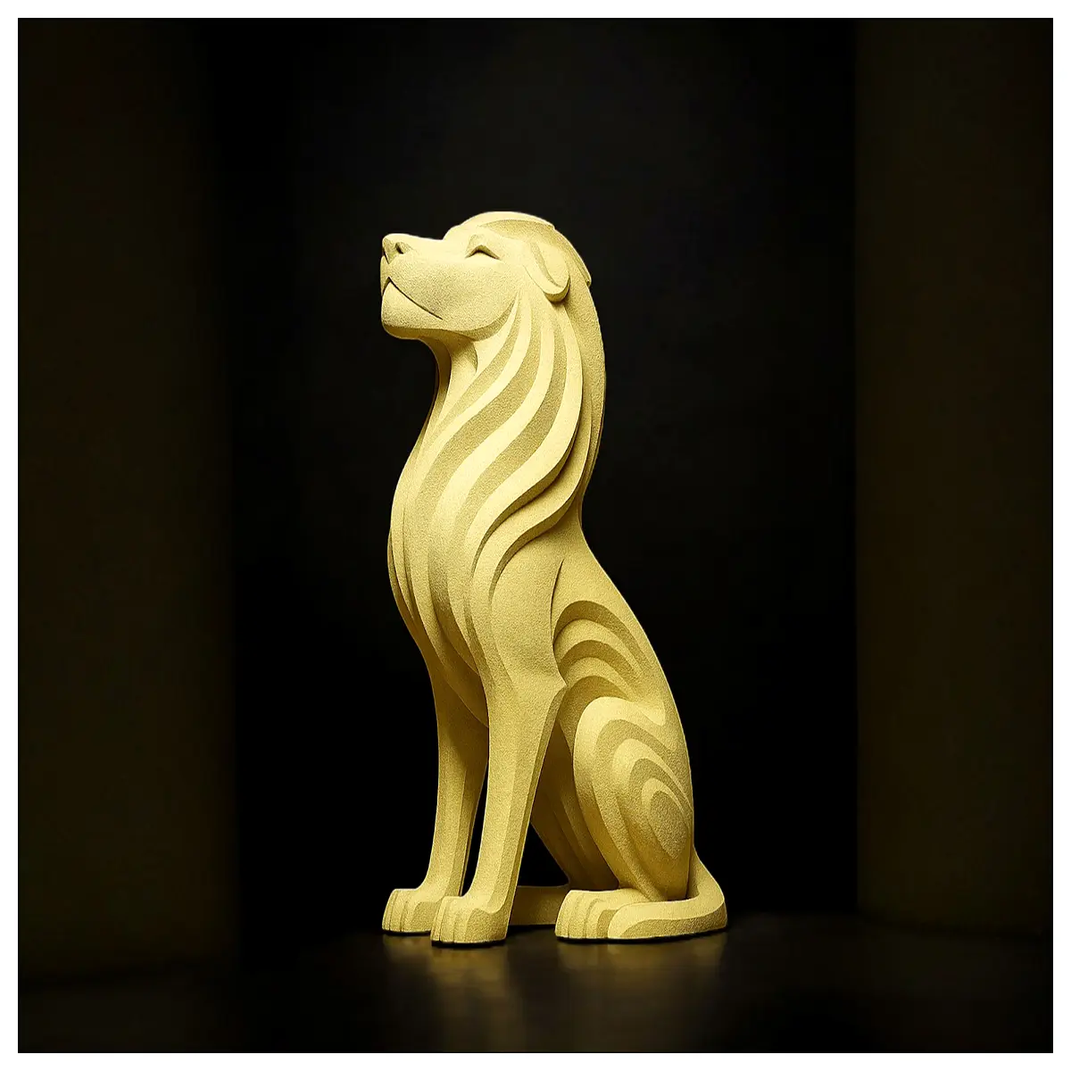 Lion Sculpture Decorative Figurine Indoor Garden Statue Animal Sculpture Art Piece Animal Model Lion Statue