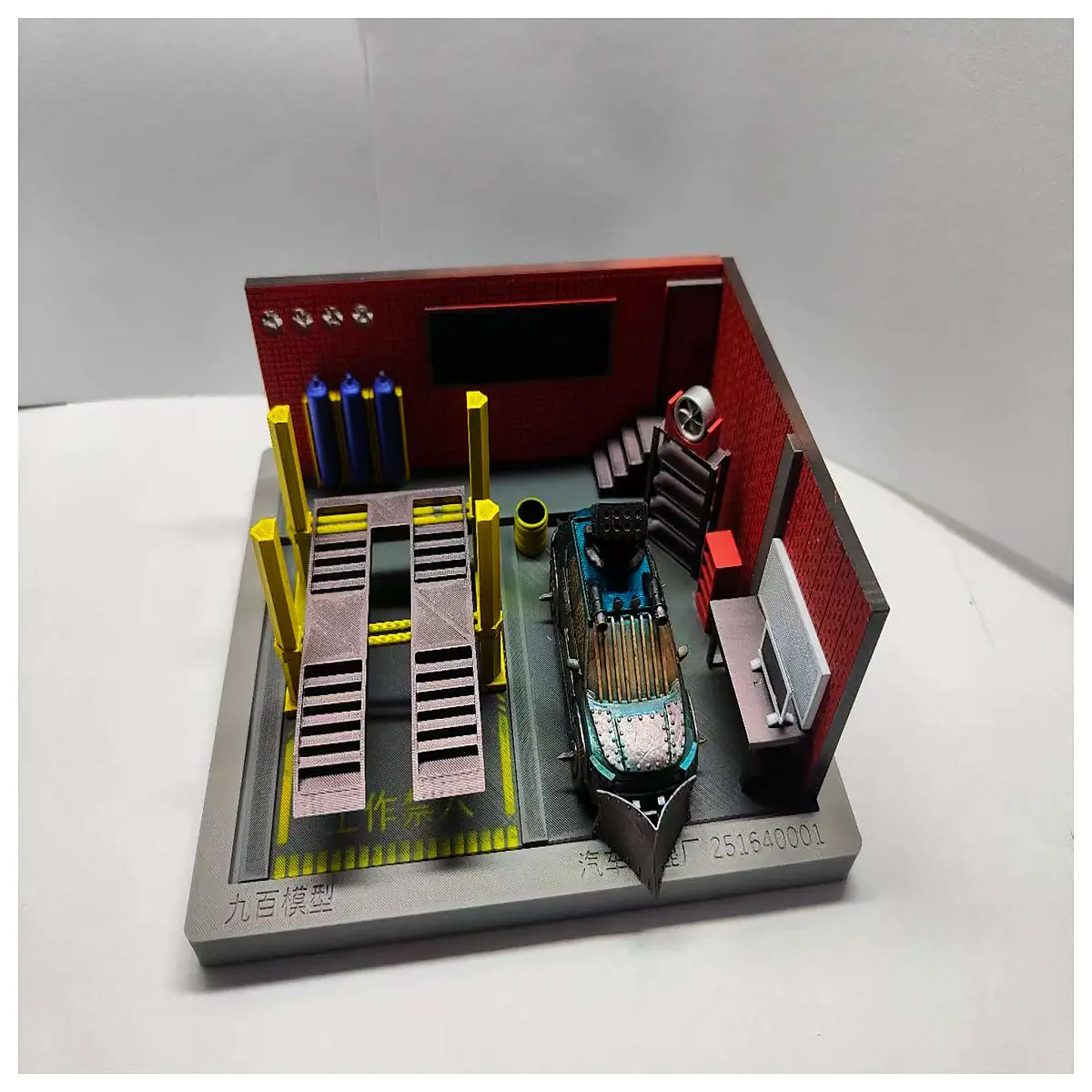 JiuBai Model 1 64 Repair Shop Scene Base Set Model Hobby Scale Model Accessories