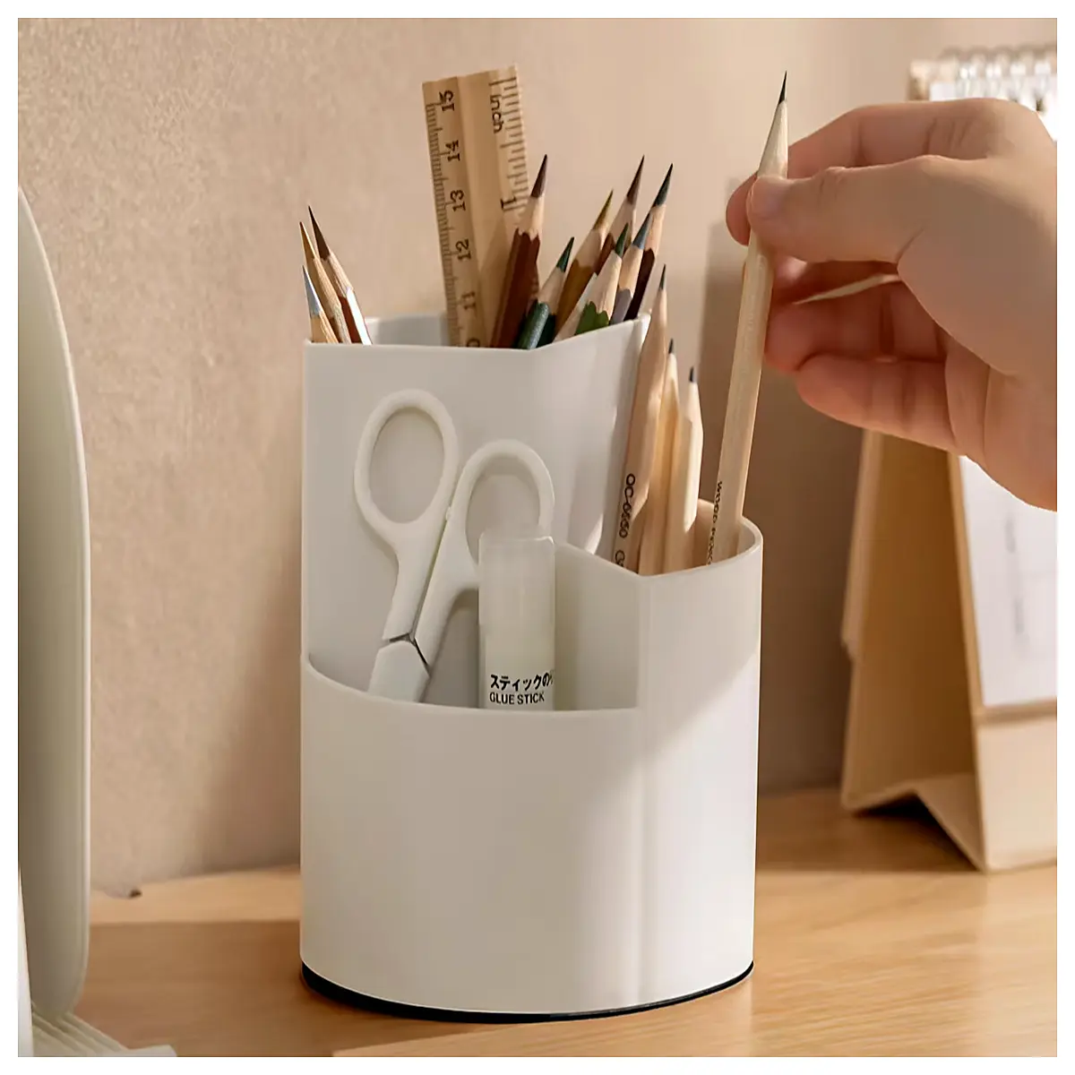Pen Holder Desk Organizer Pen Case Holder for Brush Pens Markers Office Supplies Study Accessories Simple Design Multi Function Storage