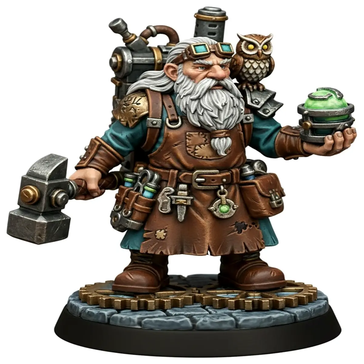 Technician Gnome Miniature Model 30mm Micro Figure Toy Collection Small Decoration Technician Model