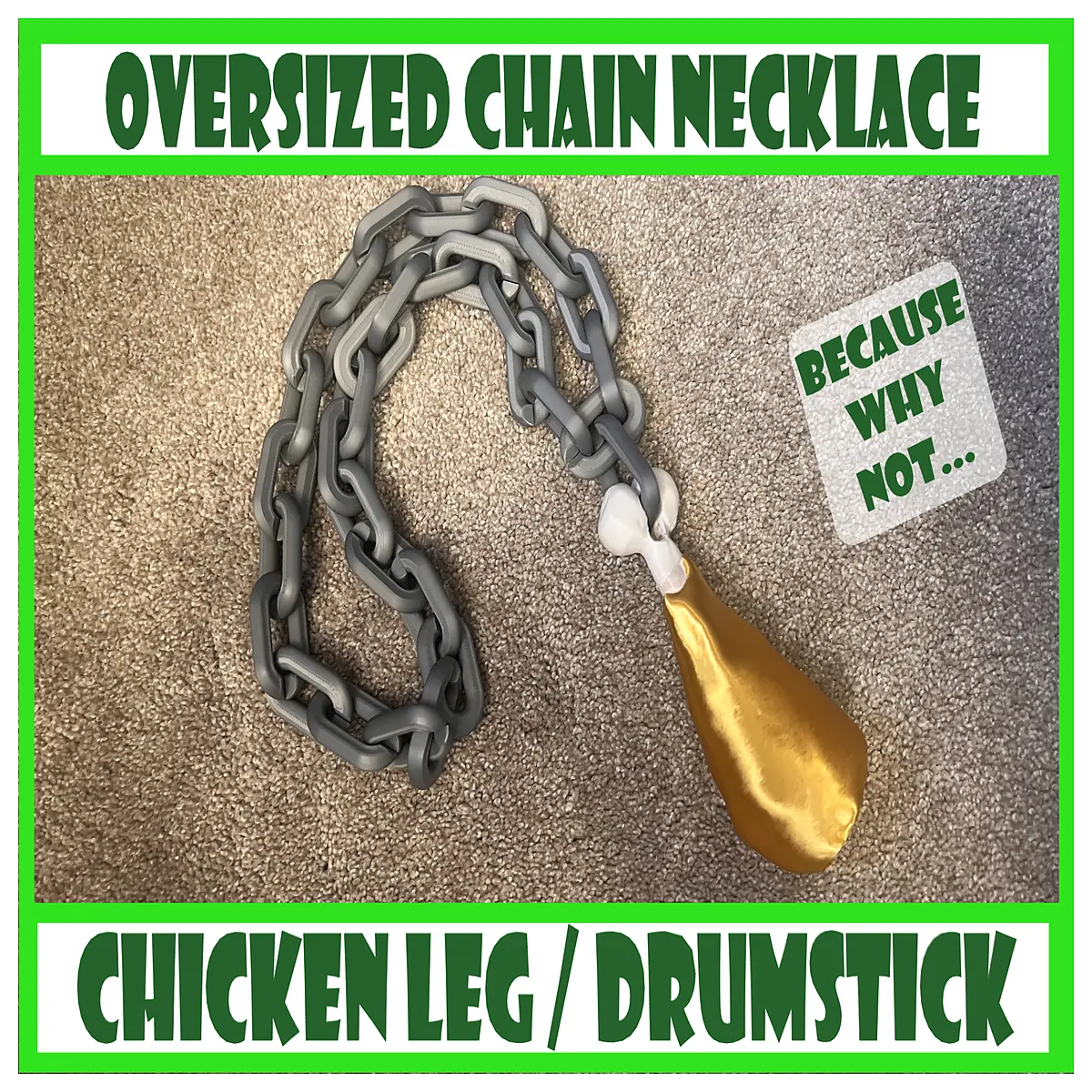 Chicken Drumstick Percussion Chain Necklace Music Mallet Chain Jewelry Performance Prop Stage Accessory
