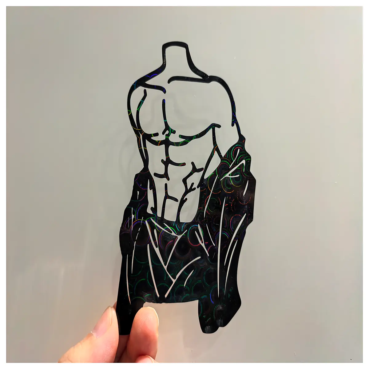 Muscular Man Silhouette Wallpaper Fitness Decor Workout Motivation Poster Strength Art Print Room Wall Decals