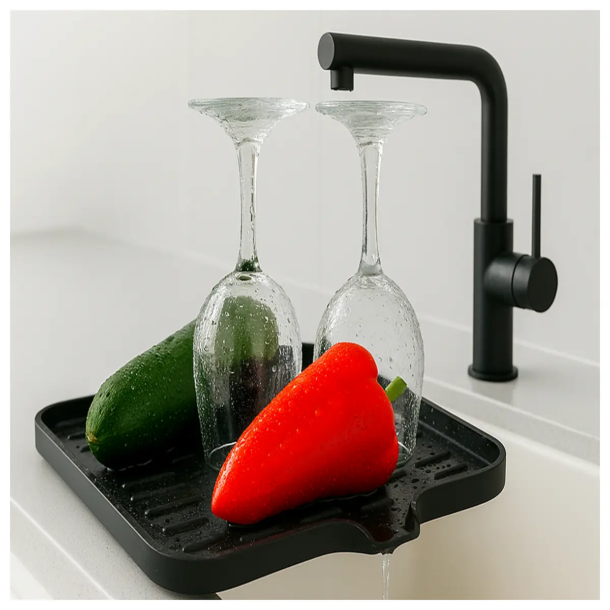 Vegetable Washing Tray Kitchen Cleaning Mat Vegetable Wash Basin Draining Tray Cutting Board Cleaner Kitchen Gadget