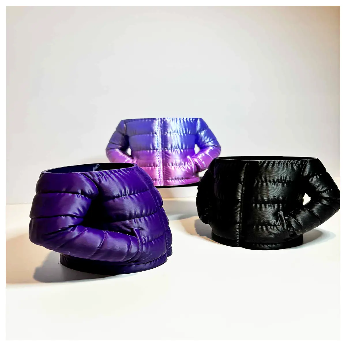 cute puffer jacket pen holder desk organizer for students office supplies storage