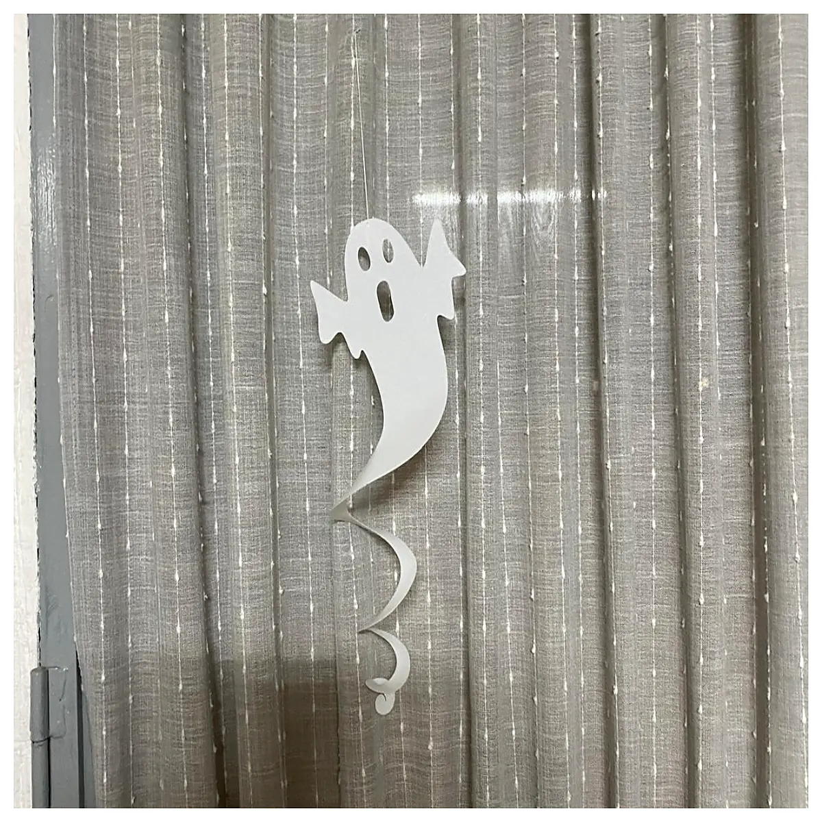 coiled ghost figure horror home decor spooky room accent dark fantasy sculpture eerie wall art