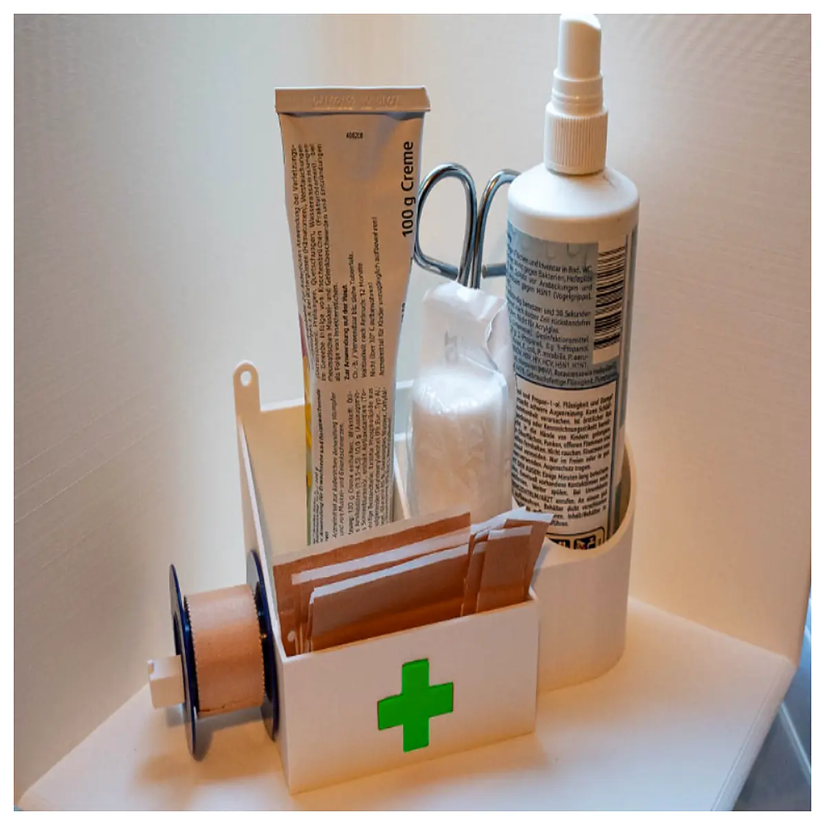 First Aid Organizer Compact Storage Box Wall Mounted Emergency Home Safety Supplies