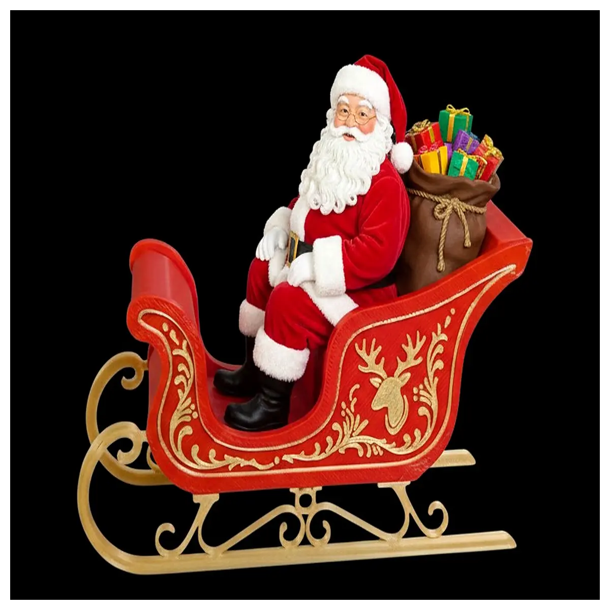 Santa s Sleigh Toy Kids Ride On Model Christmas Decoration Gift Sleigh Accessories