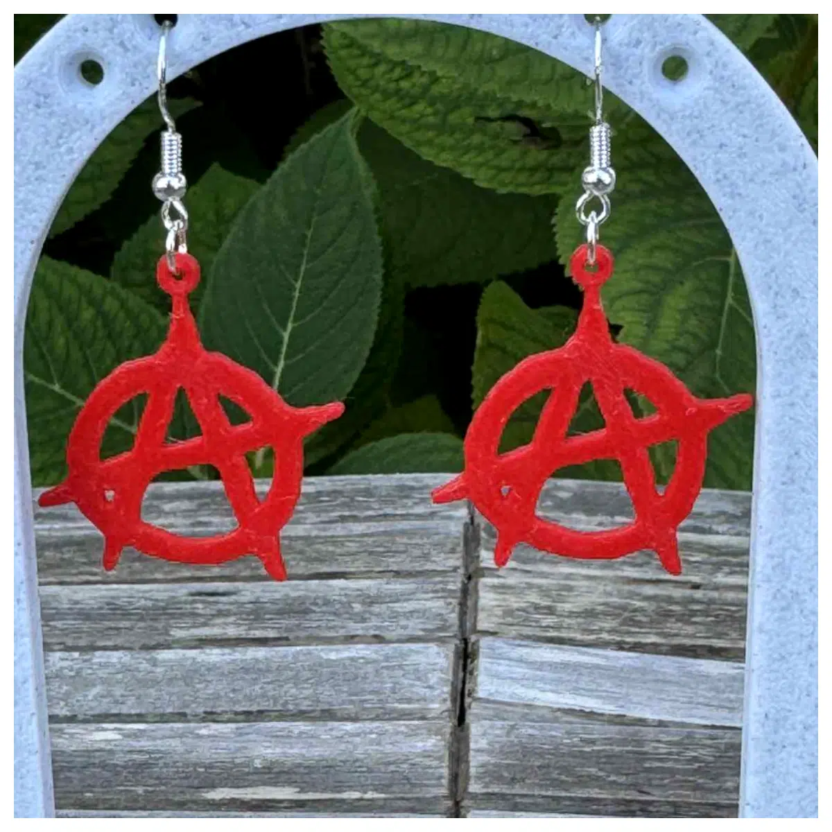 Anarchist Earrings Political Earring Anti Authority Style Art Design Punk Culture Freedom Jewelry