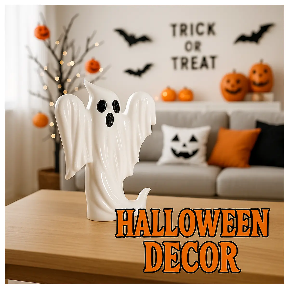 minimalist ghost decor for home halloween spooky modern wall art scary room decoration
