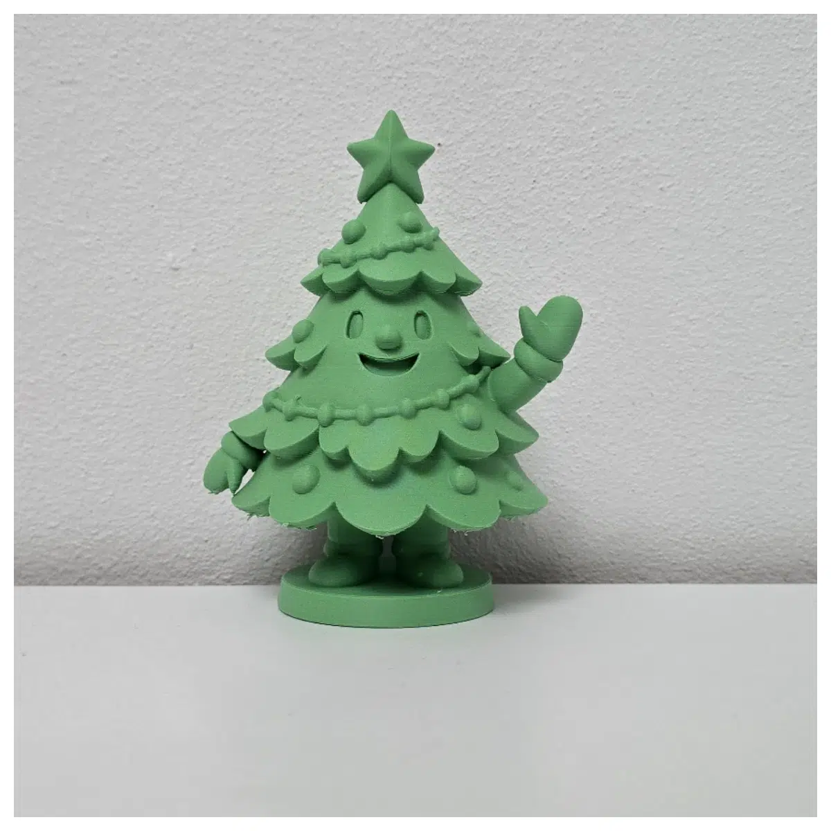 waving hand christmas tree cartoon character figurine home office desk decoration holiday party prop