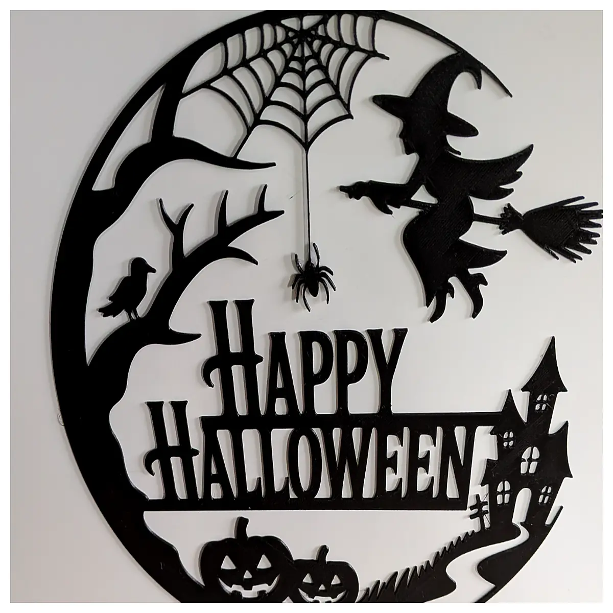 scary halloween door sign window cling vinyl decal spooky haunted house wall art decoration