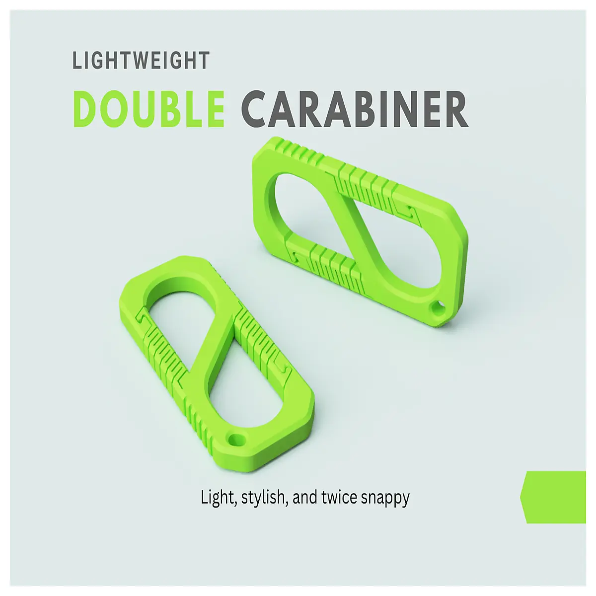 Double Carabiner Clip for Backpack Durable Lightweight Hiking Accessory Outdoor Gear Replacement Buckle Camping Hardware