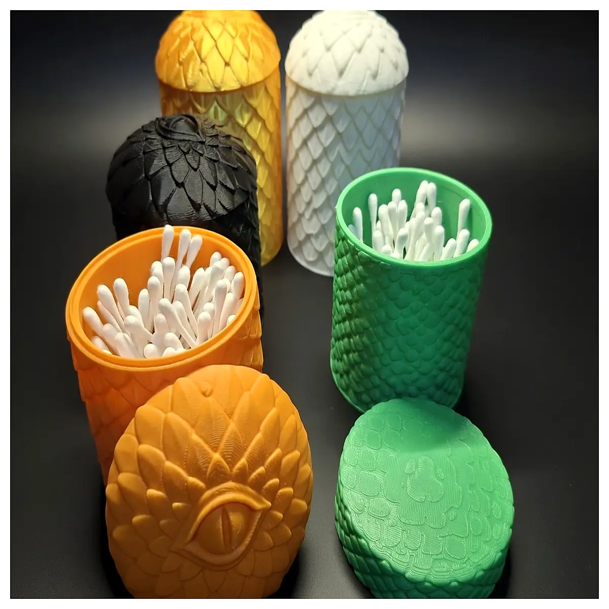 dinosaur and snake scale storage box with snap lock lid plastic organizer for small parts beads jewelry craft supplies desktop tidy