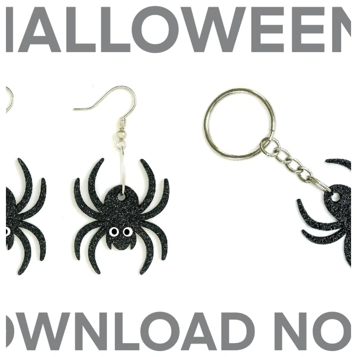Halloween Spider Earrings Women s Style Festival Decoration Spider Shaped Keychain Party Gift Accessory