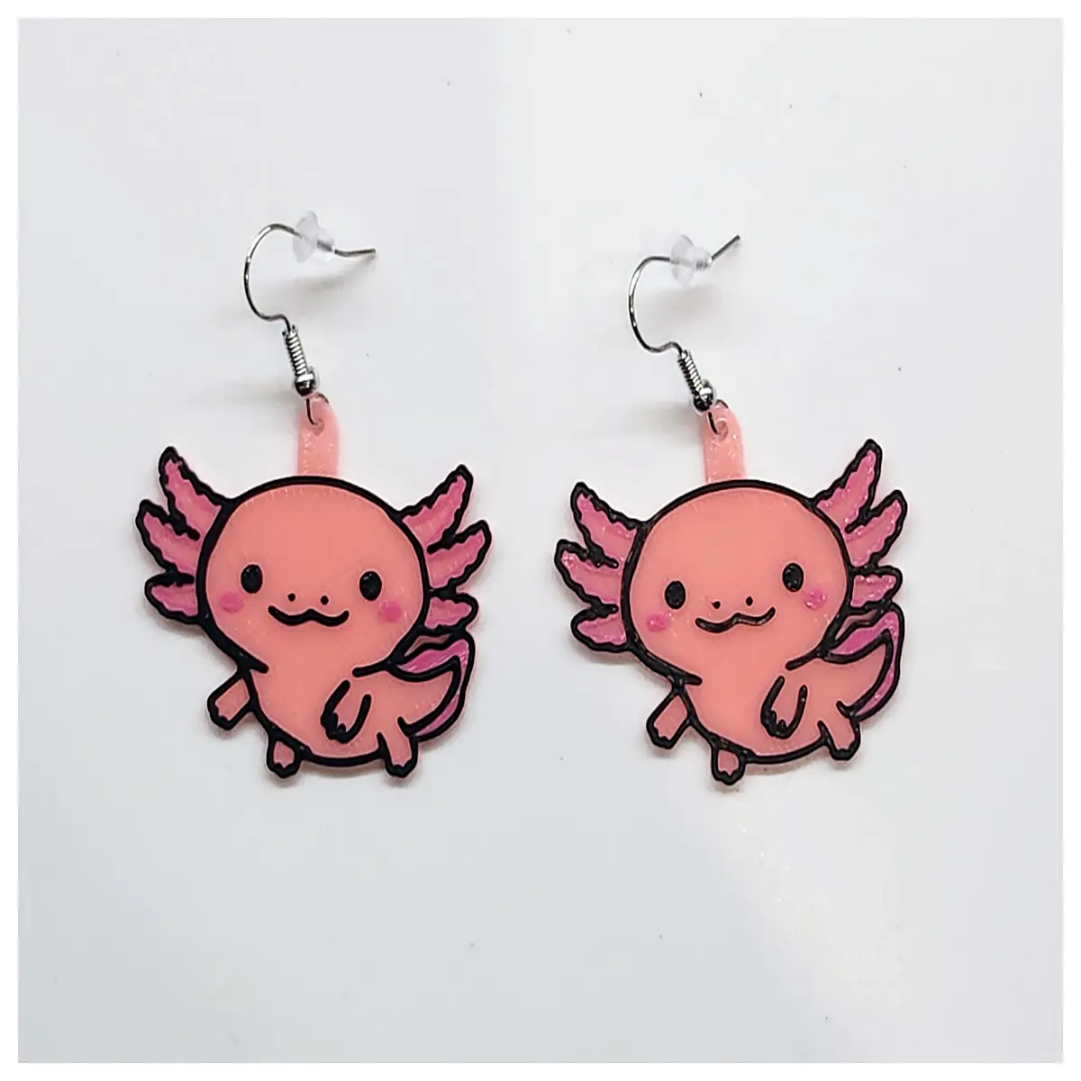 cute salamander earrings for women whimsical nature inspired animal drop earrings fantasy creature jewelry woodland spirit accessories