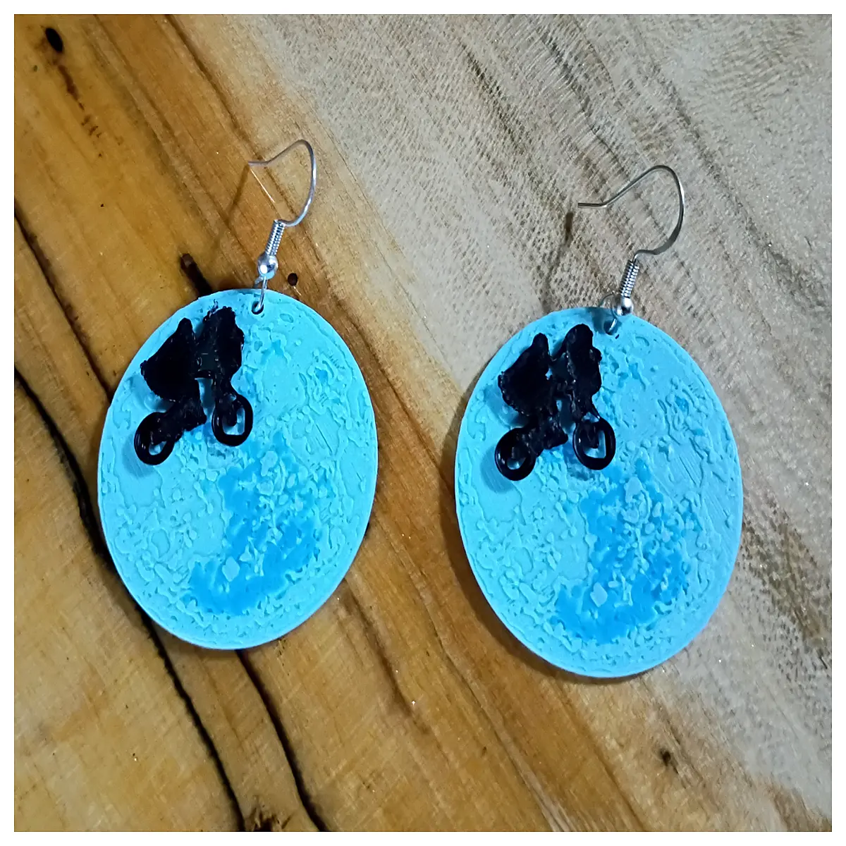Moon Landing Earrings Sci Fi Halloween Decoration 3D Printing Model Accessories Anime Novelty