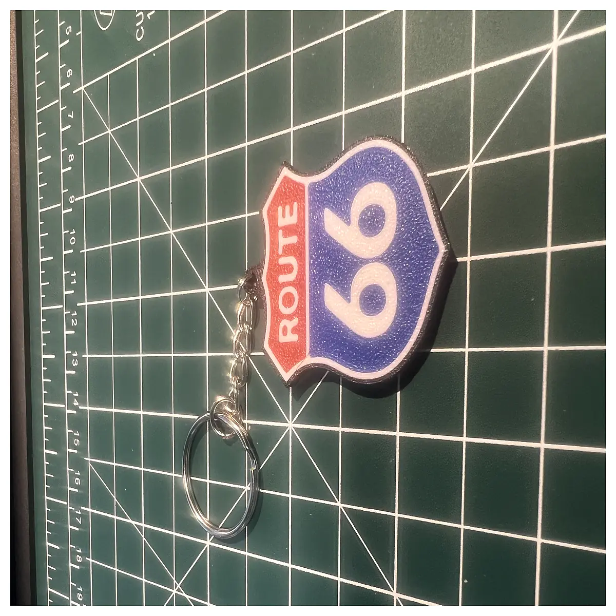 vintage route 66 keychain car accessories travel souvenir gift road trip metal key ring for men women
