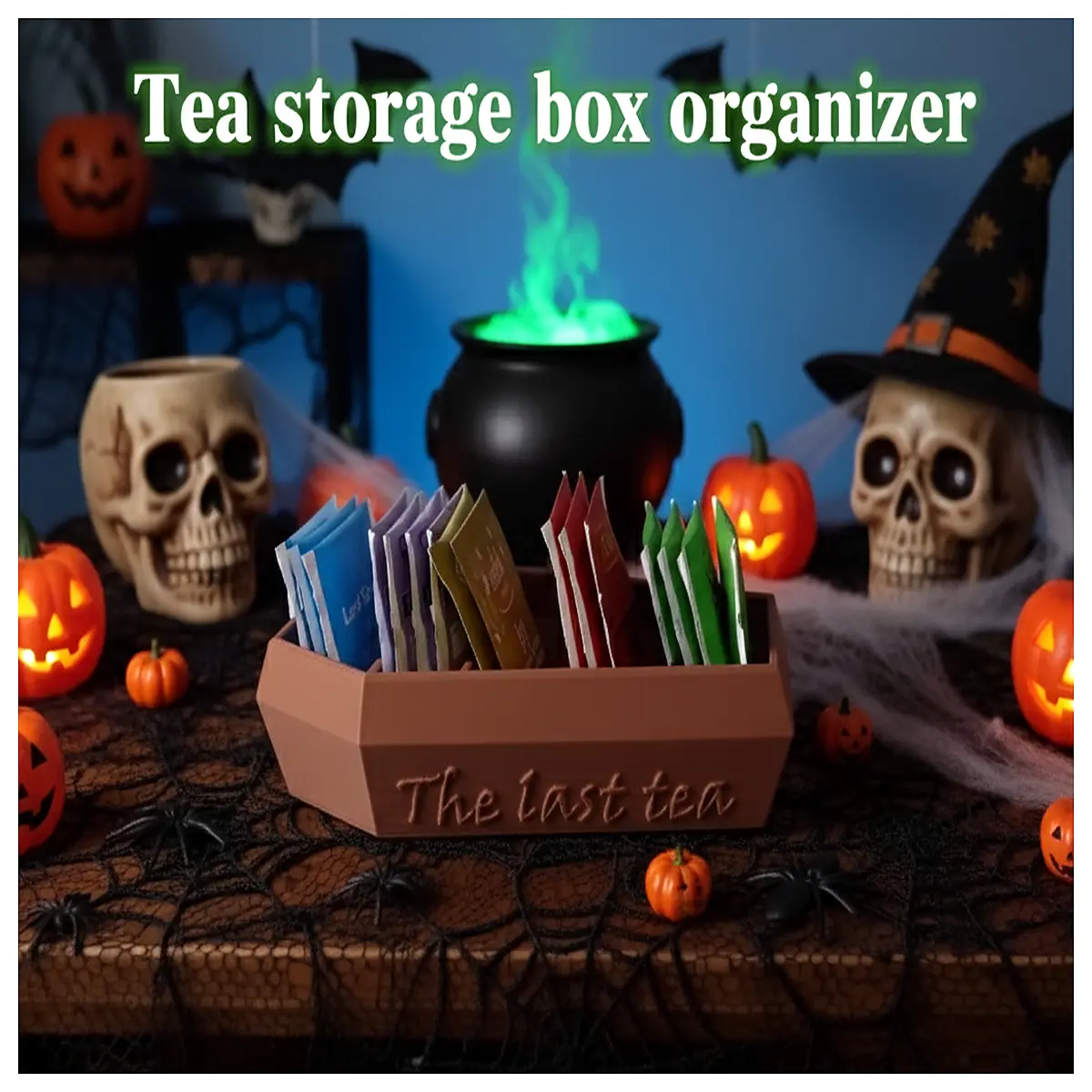 Tea Storage Box Organizer Coffin Style Tea Container Storage Solution Tea Leaf Organizer Creative Storage Box