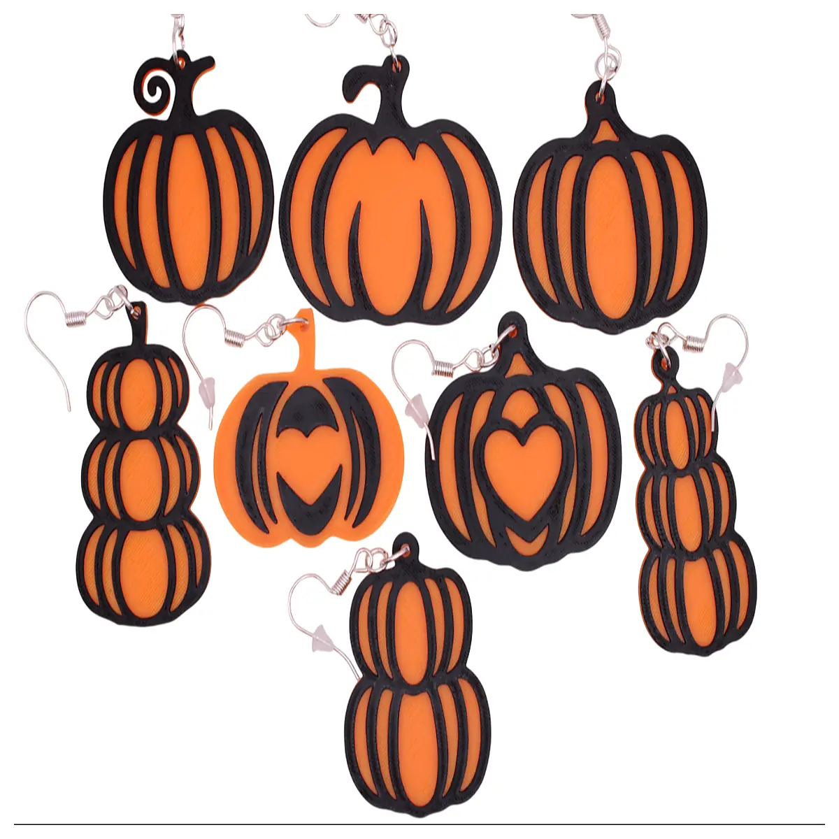 Halloween Earrings Decoration Party Accessories Costume Jewelry Festive Earrings Orange Studs