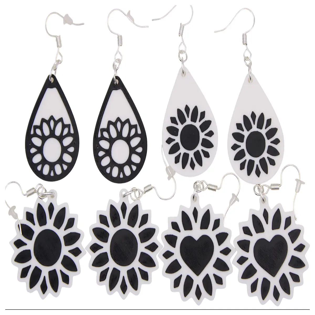 Halloween Flower Earrings Women s Festive Decoration Party Accessories Floral Ghost Theme Elegant Romantic
