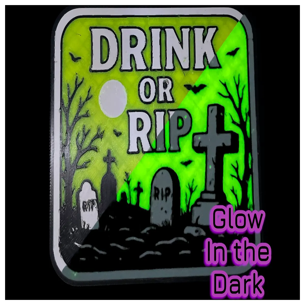 halloween glow coaster set spooky party drink accessories night table mat for beer wine