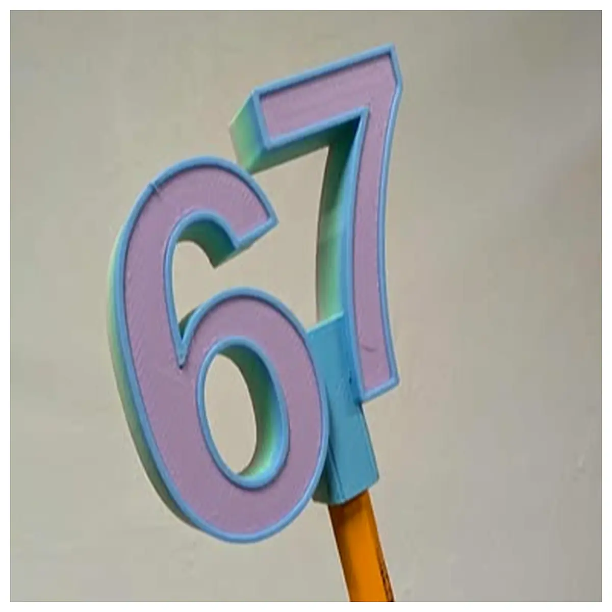 Six Seven Pencil Cap Pencil Topper Rubber Cap Office Stationery Student Supplies Pencil Accessories Pen Protector Case