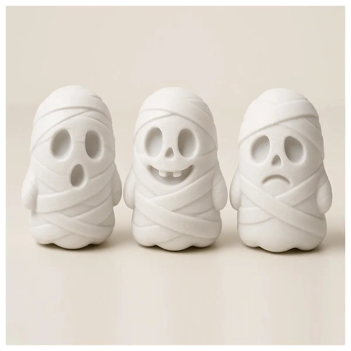 cute 3 ghost plushie keychain for bag halloween decoration props spooky room decor funny hanging ornament